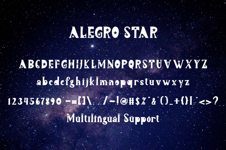 Alegro star字体 5