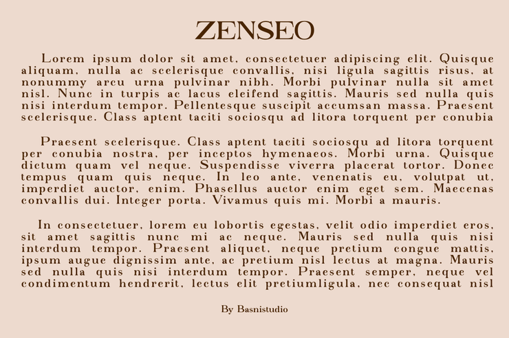 Zenseo字体 3