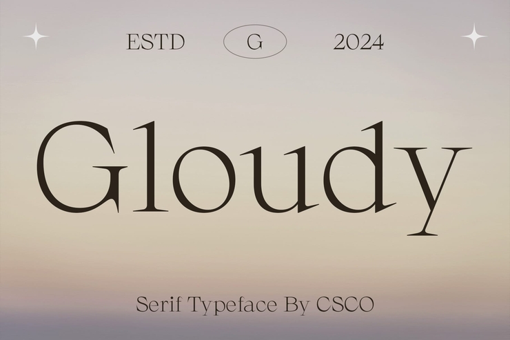 Gloudy字体 1