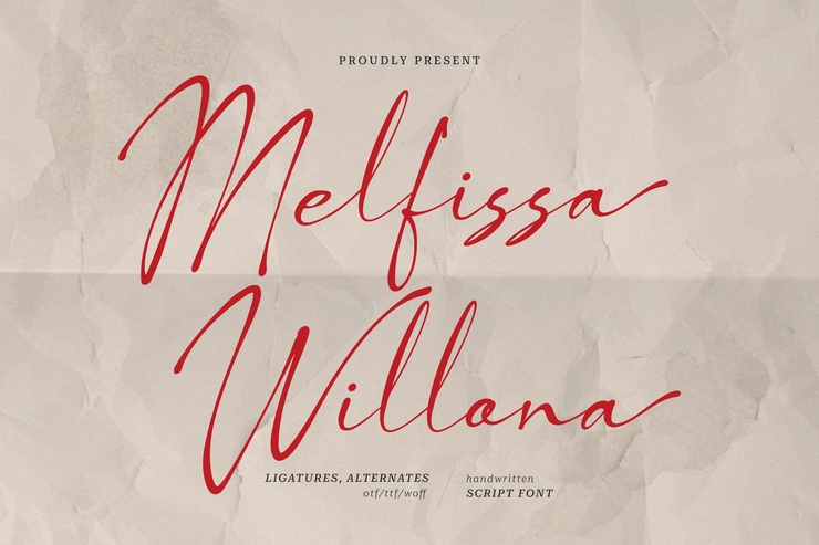 Melfissa willona字体 1