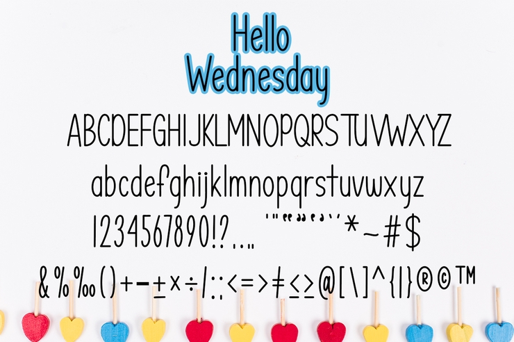 Hello wednesday字体 5