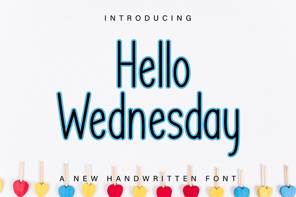 Hello wednesday字体 1