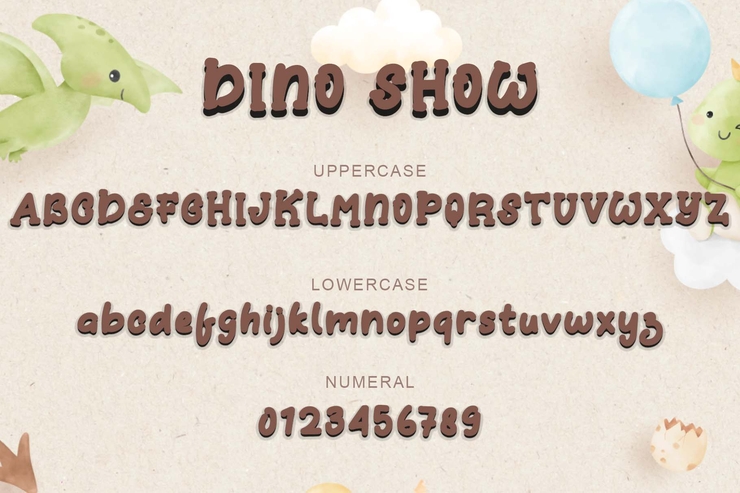 Dino show字体 8