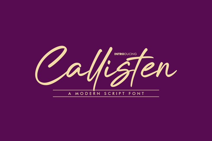 Callisten字体 1