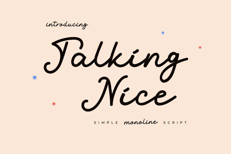 Talking nice字体 1