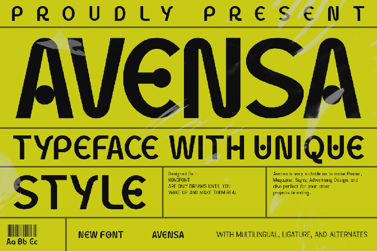 Avensa字体 1