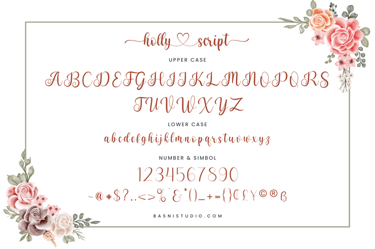 Holly script字体 10