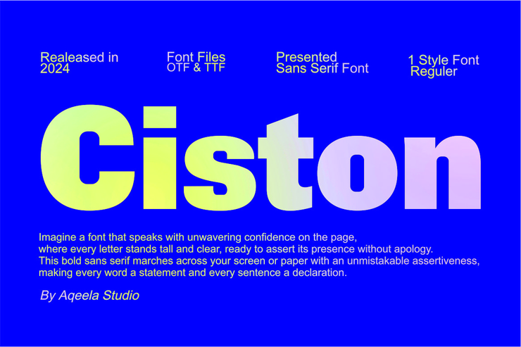 Ciston字体 1
