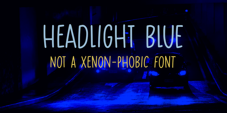 Headlight blue字体 1