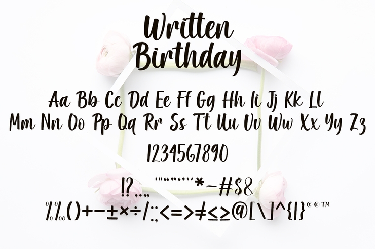 Written birthday字体 7