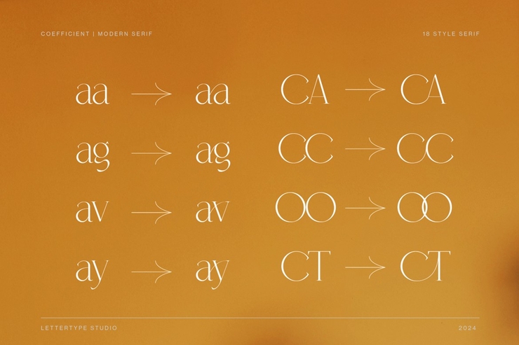 Coefficient字体 7