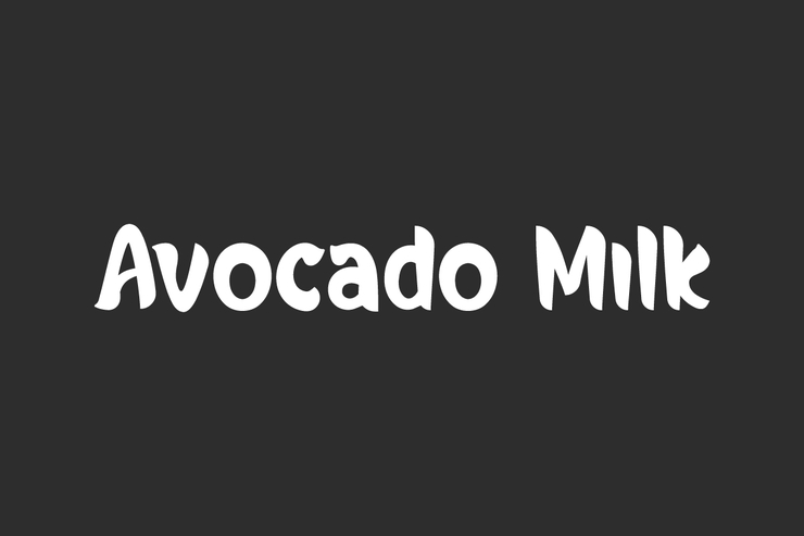 Avocado milk字体 1