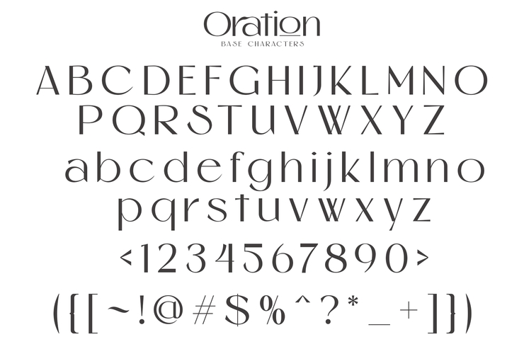 Oration字体 10