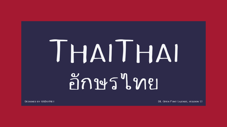 Thaithai字体 1