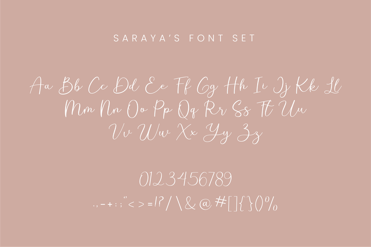 Saraya字体 10