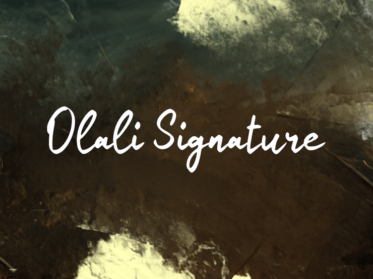 Olalia signature字体 1