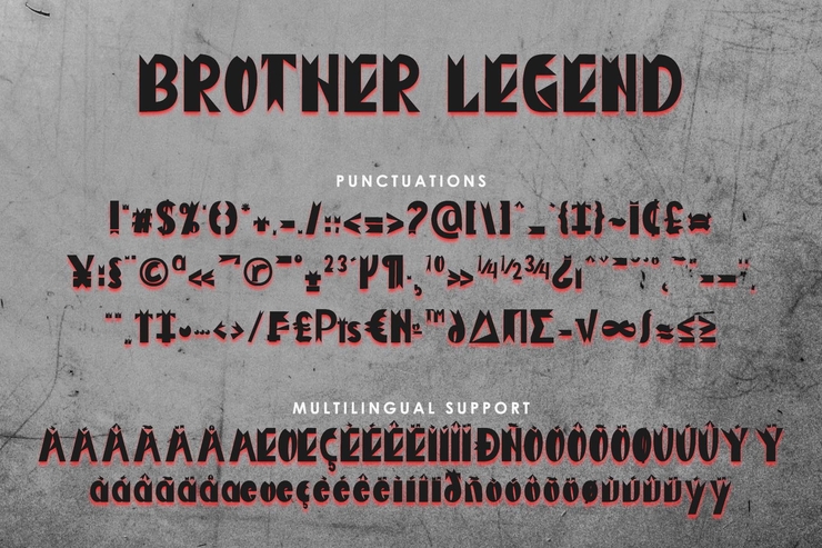 Brother legend字体 7