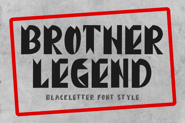 Brother legend字体 1