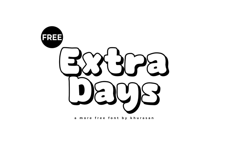 Extra days字体 1