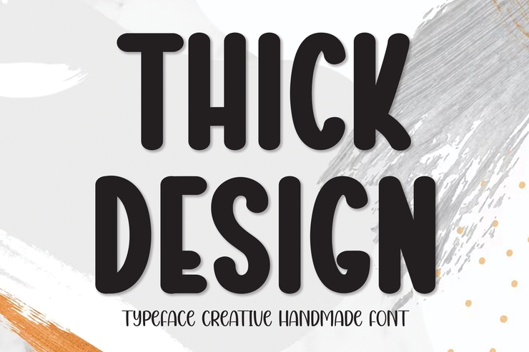 Thick design字体 1