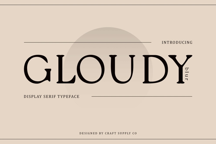 Gloudy blur字体 1