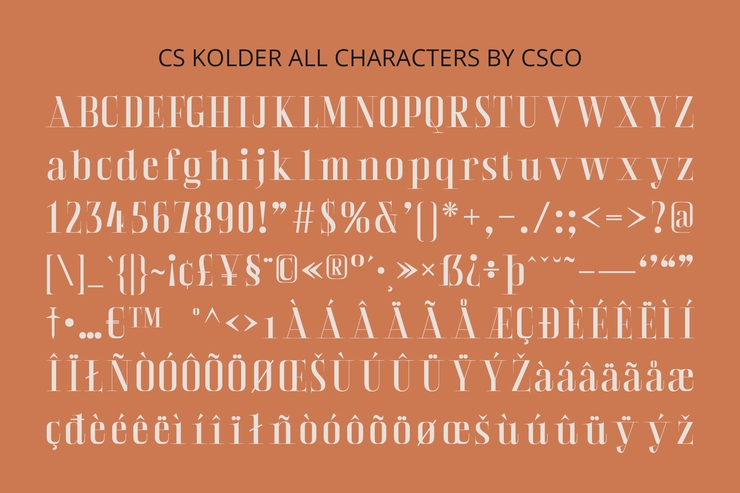 Cs kolder字体 8