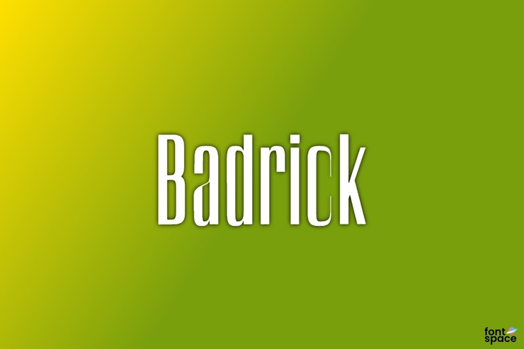 Badrick字体 1