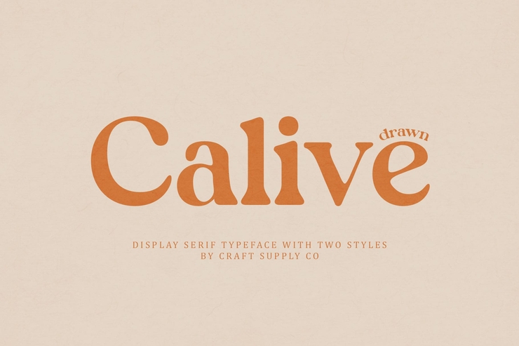 Calive drawn字体 1