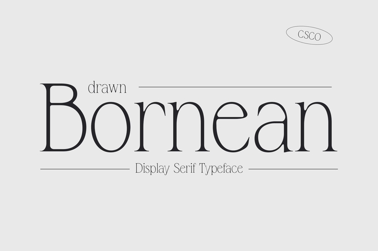 Bornean drawn字体 1