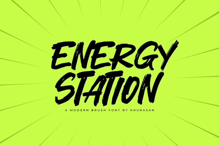 Energy station字体 1