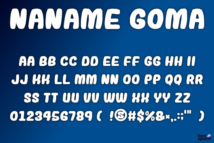 Naname goma字体 1