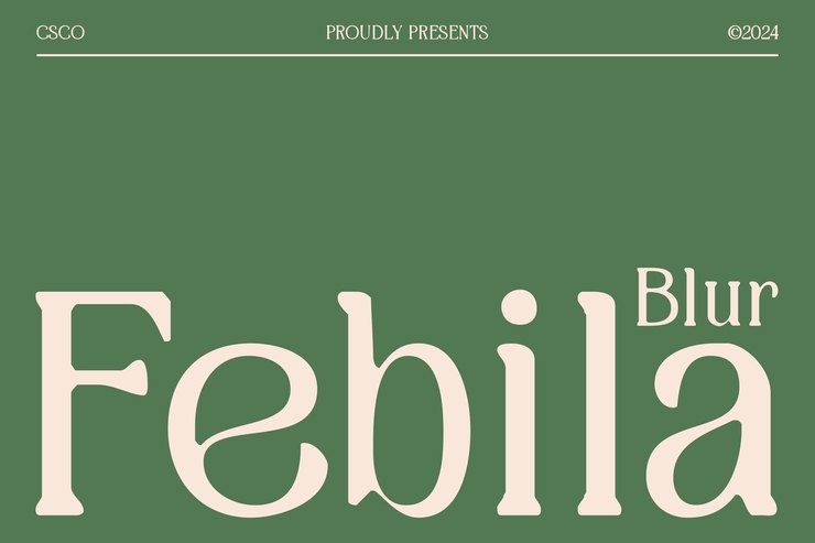 Febila blur字体 1