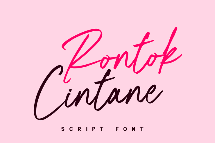 Rontok cintane字体 1