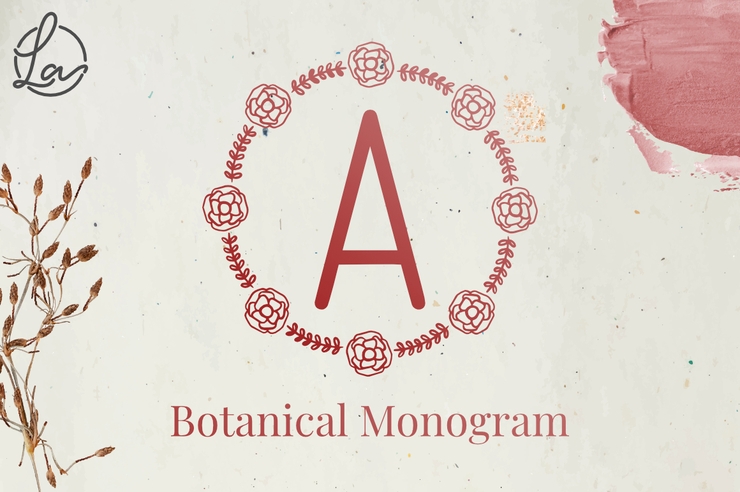 Botanical Monogram字体 1