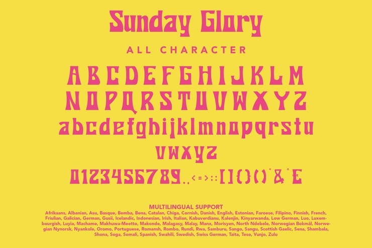 Sunday Glory字体 9