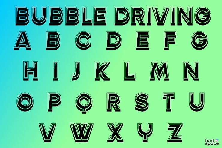 Bubble Driving字体 1