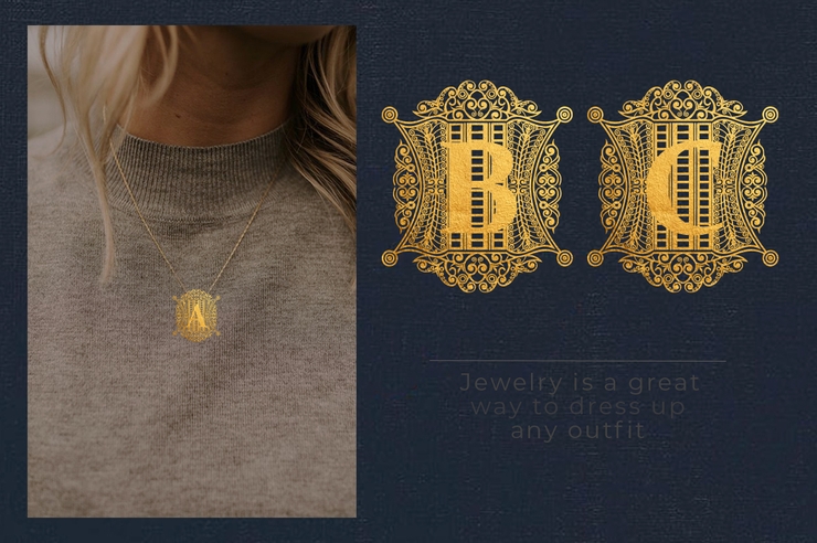 Jewelry Monogram字体 3