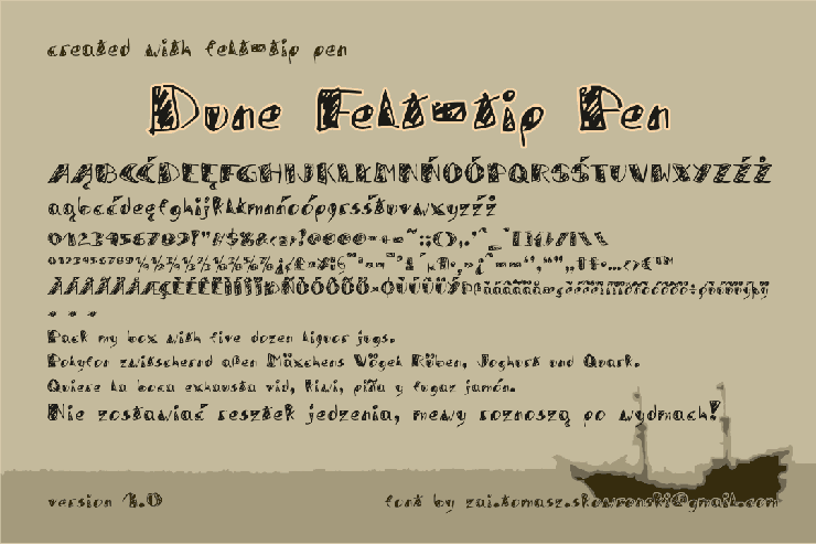 Dune Felt-tip Pen字体 1