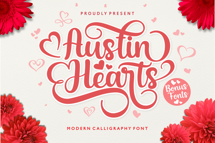 Austin Hearts字体 4