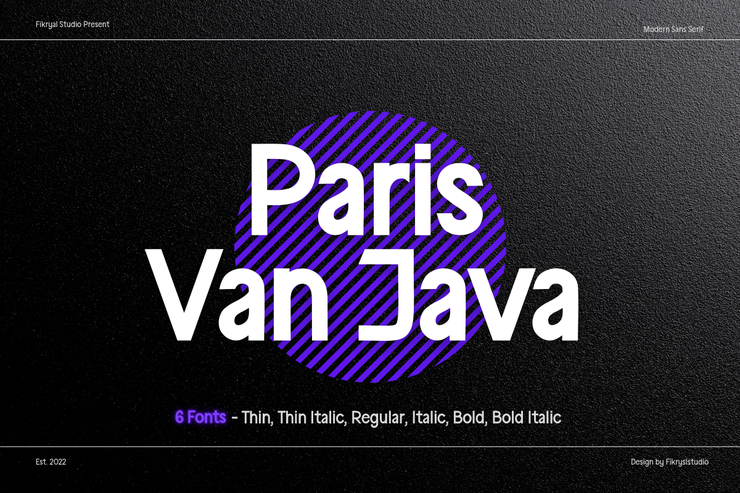Paris Van Java字体 1