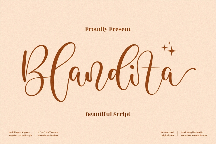 Blandita字体 10