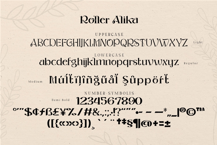 ROLLER ALIKA字体 8