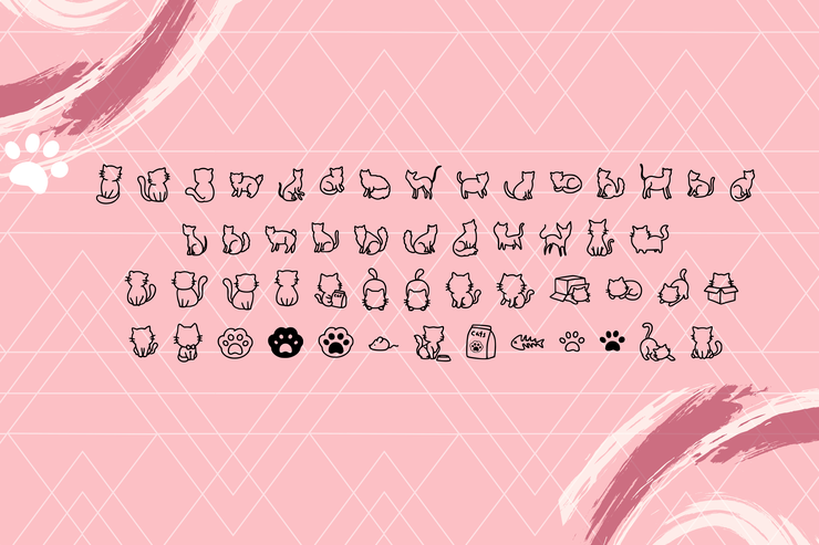 Meows Nepil Illustration字体 1