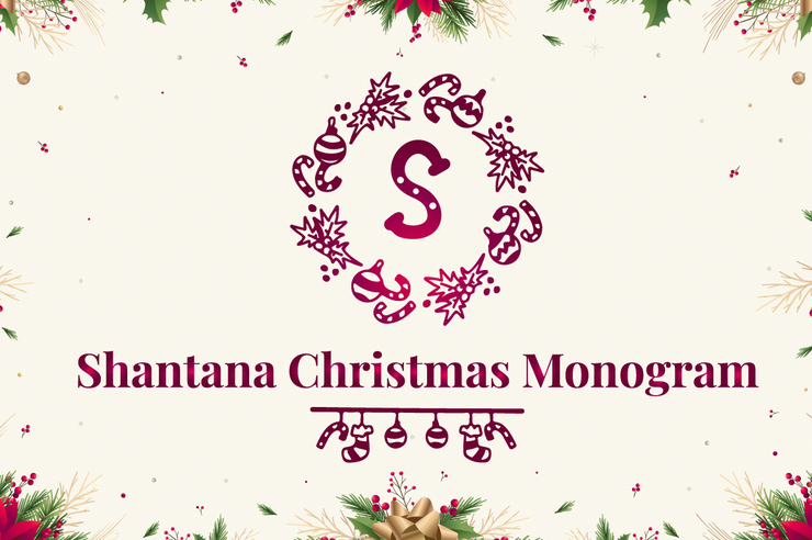 Shantana Christmas Monogram字体 3