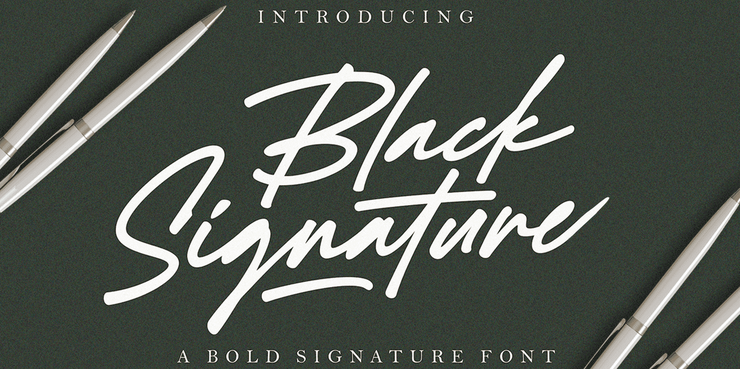 Black Signature字体 3