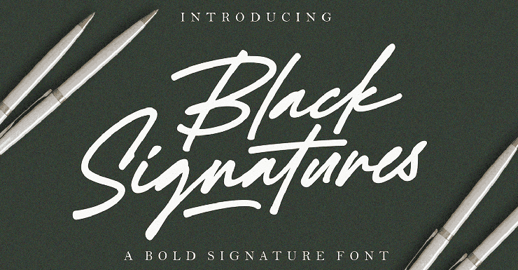 Black Signature字体 7