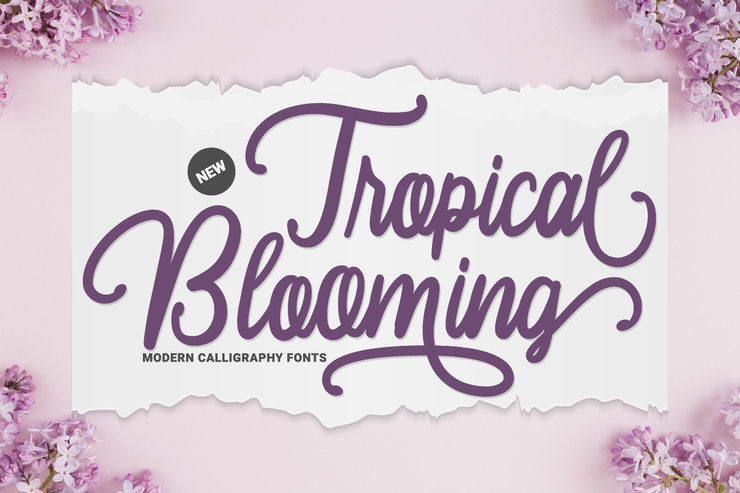 Tropical Blooming字体 3