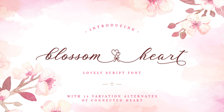 Blossom Heart字体 1