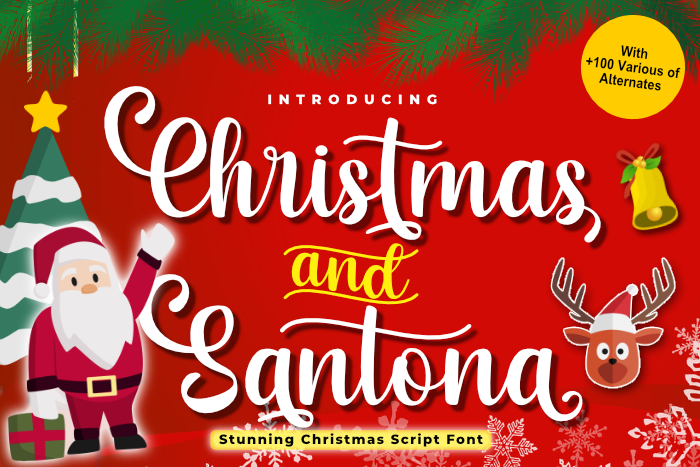 Christmas and Santona字体 1