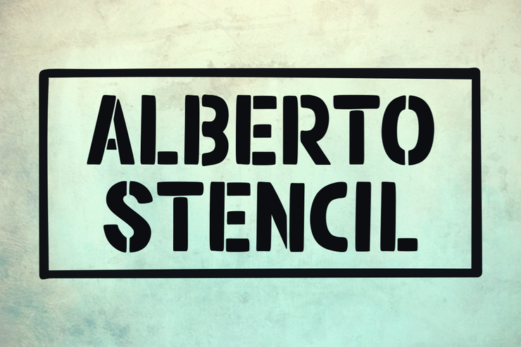 Alberto Stencil字体 2